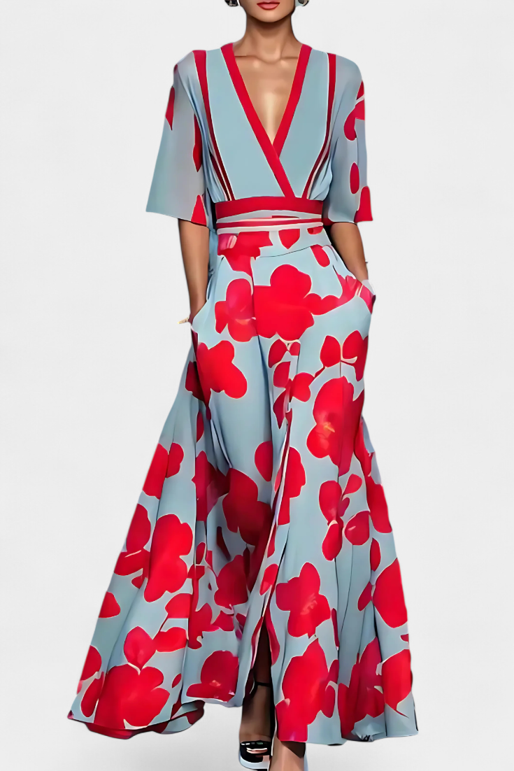 Daphne Floral Maxi Wrap Dress
