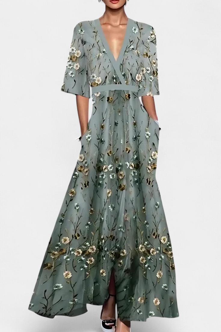 Daphne Floral Maxi Wrap Dress