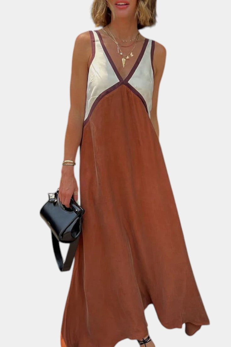 Diamond Lightweight V-Neck Maxi Dress