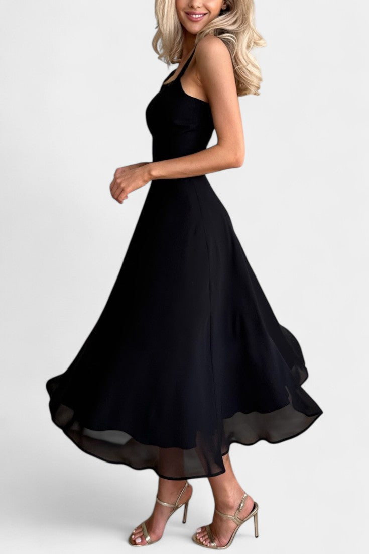 Mary Sleeveless Fit and Flare A-Line Midi Dress