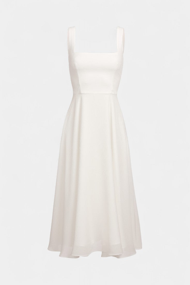 Mary Sleeveless Fit and Flare A-Line Midi Dress