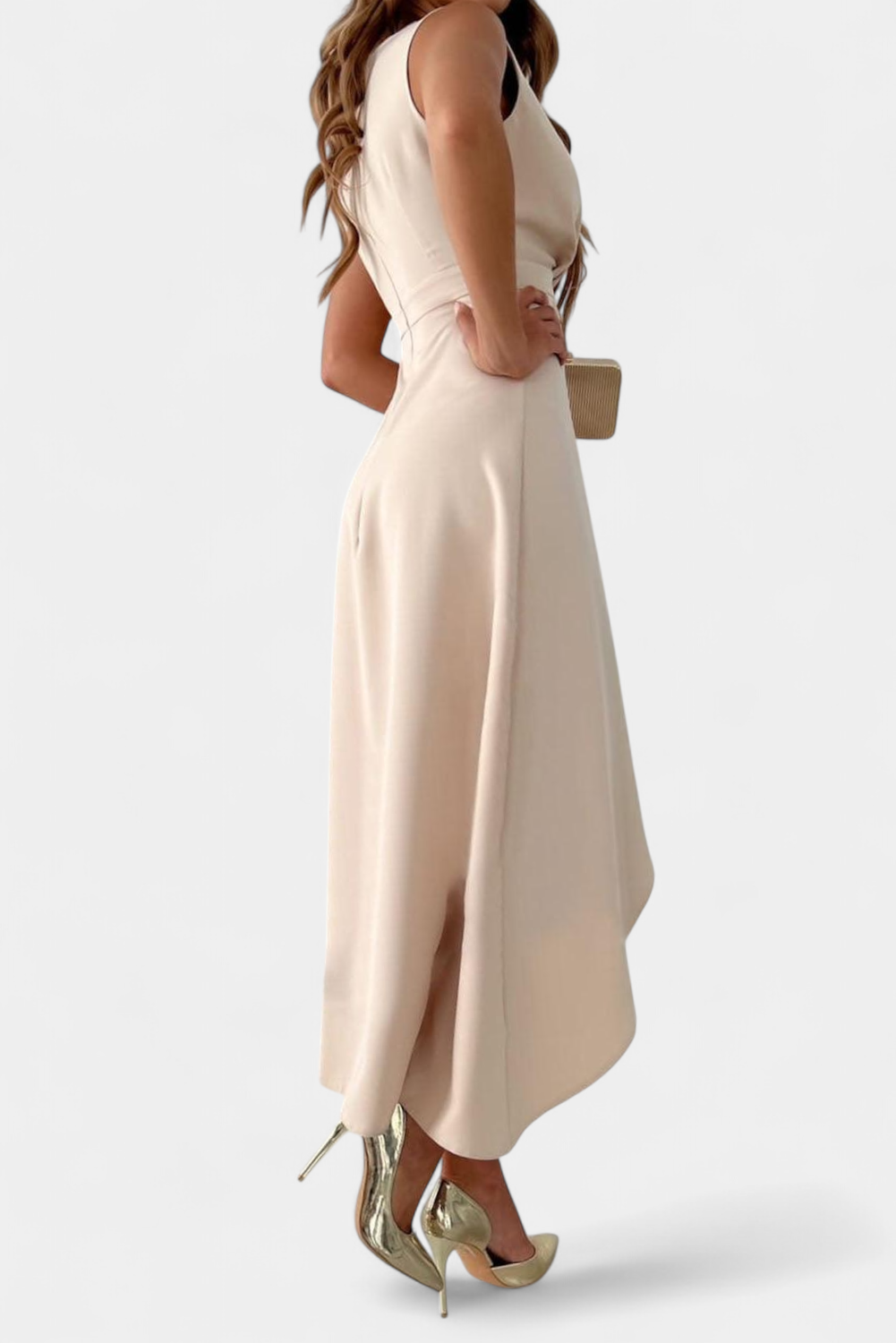 Jivka V-Neck Wrap Midi Dress