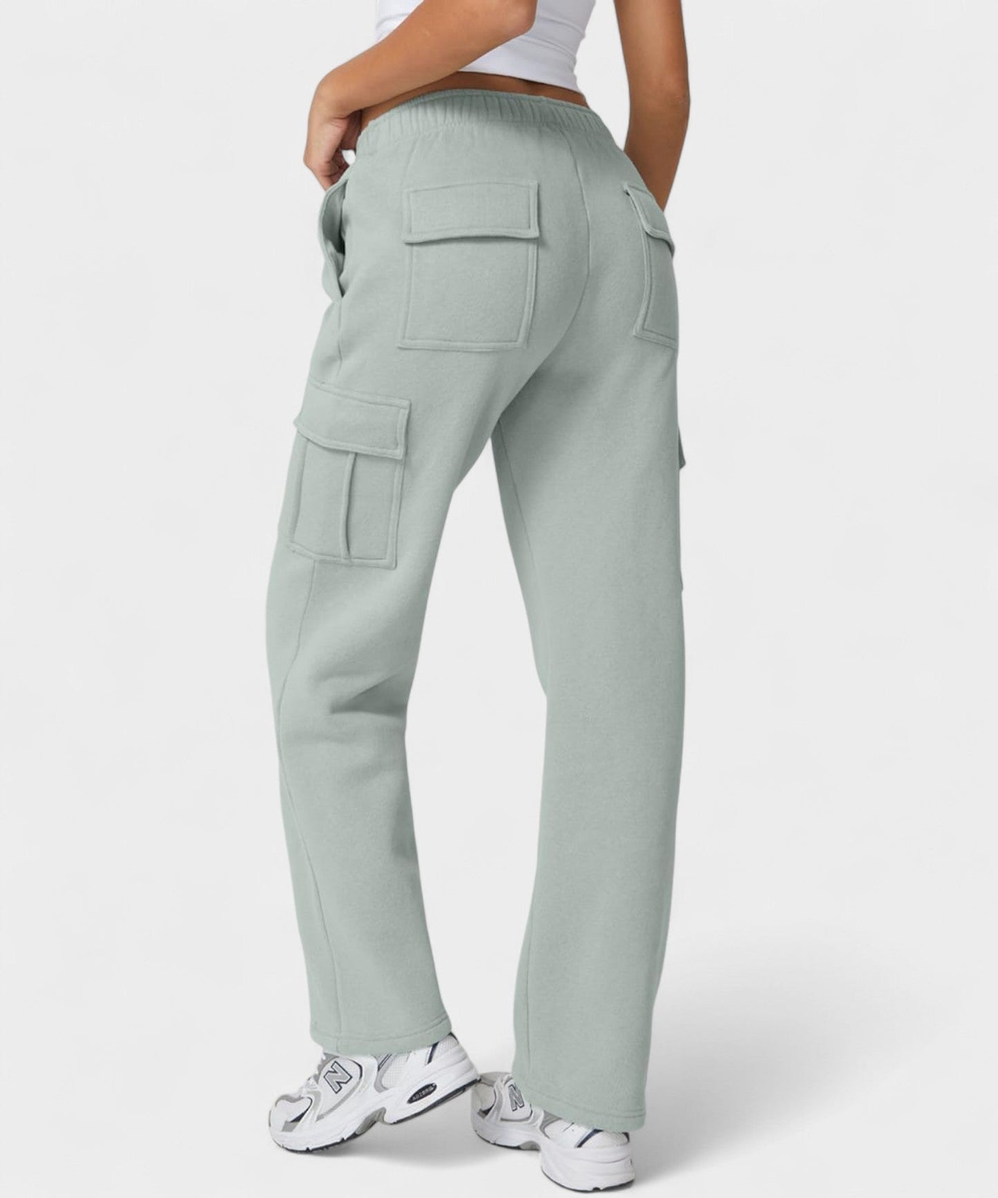Alana | High - Waist Fleece Cargo Sweatpants - Lora Toronto