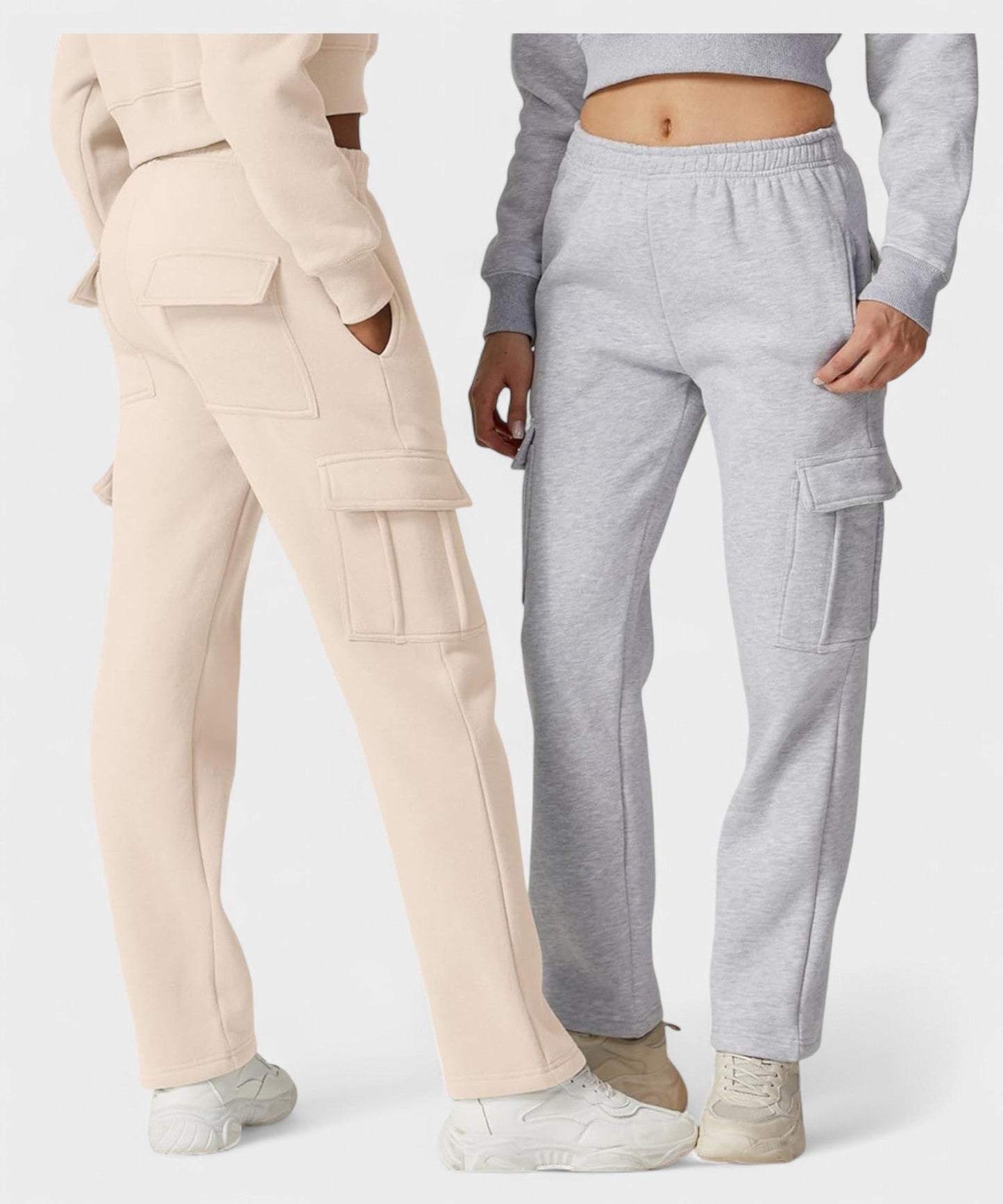 Alana | High - Waist Fleece Cargo Sweatpants - Lora Toronto