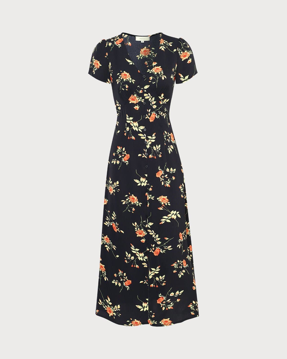 Alexia | V Neck Floral Short Sleeve Maxi Dress - Lora Toronto