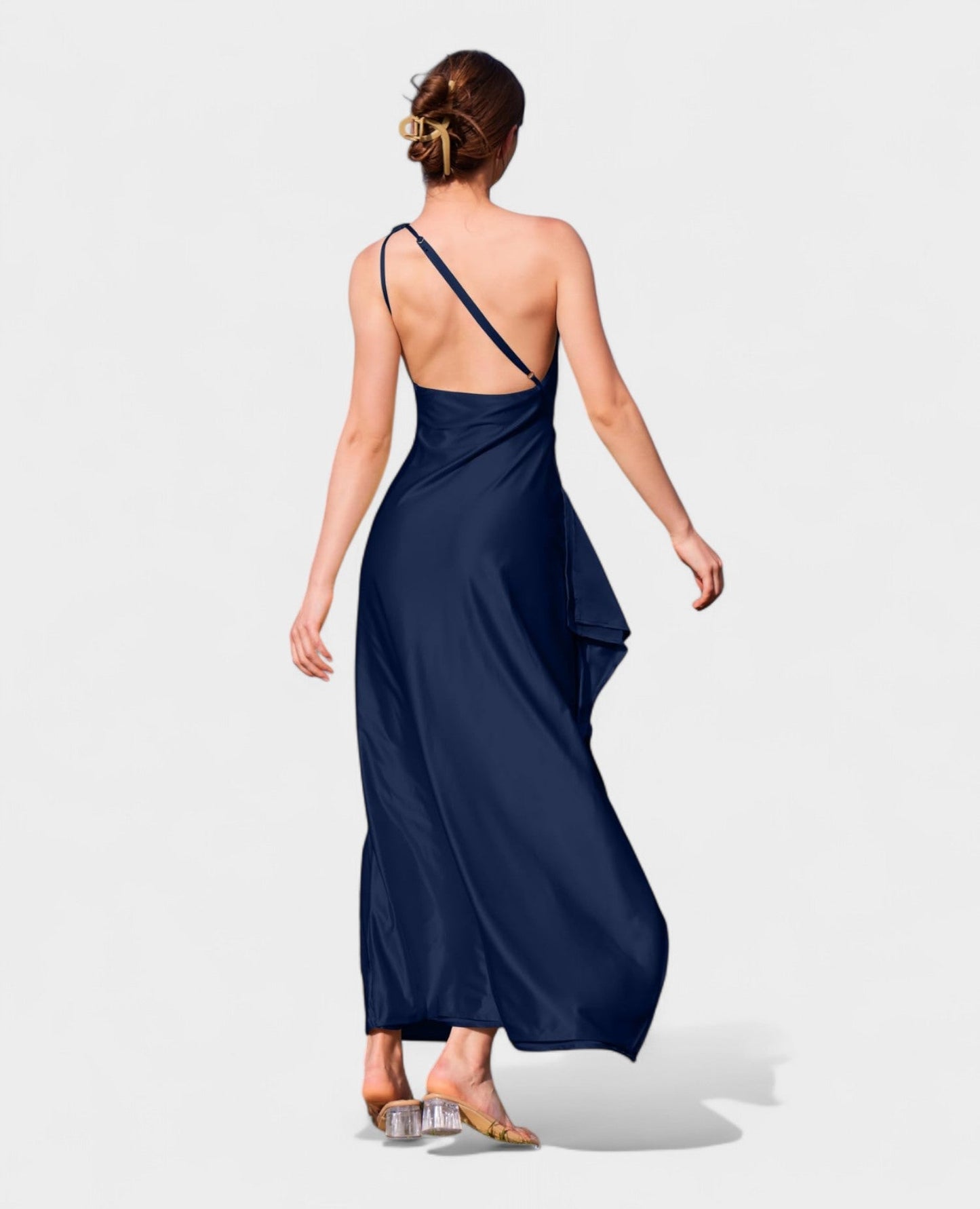 Amara | One - Shoulder Draped Maxi Dress - Lora Toronto