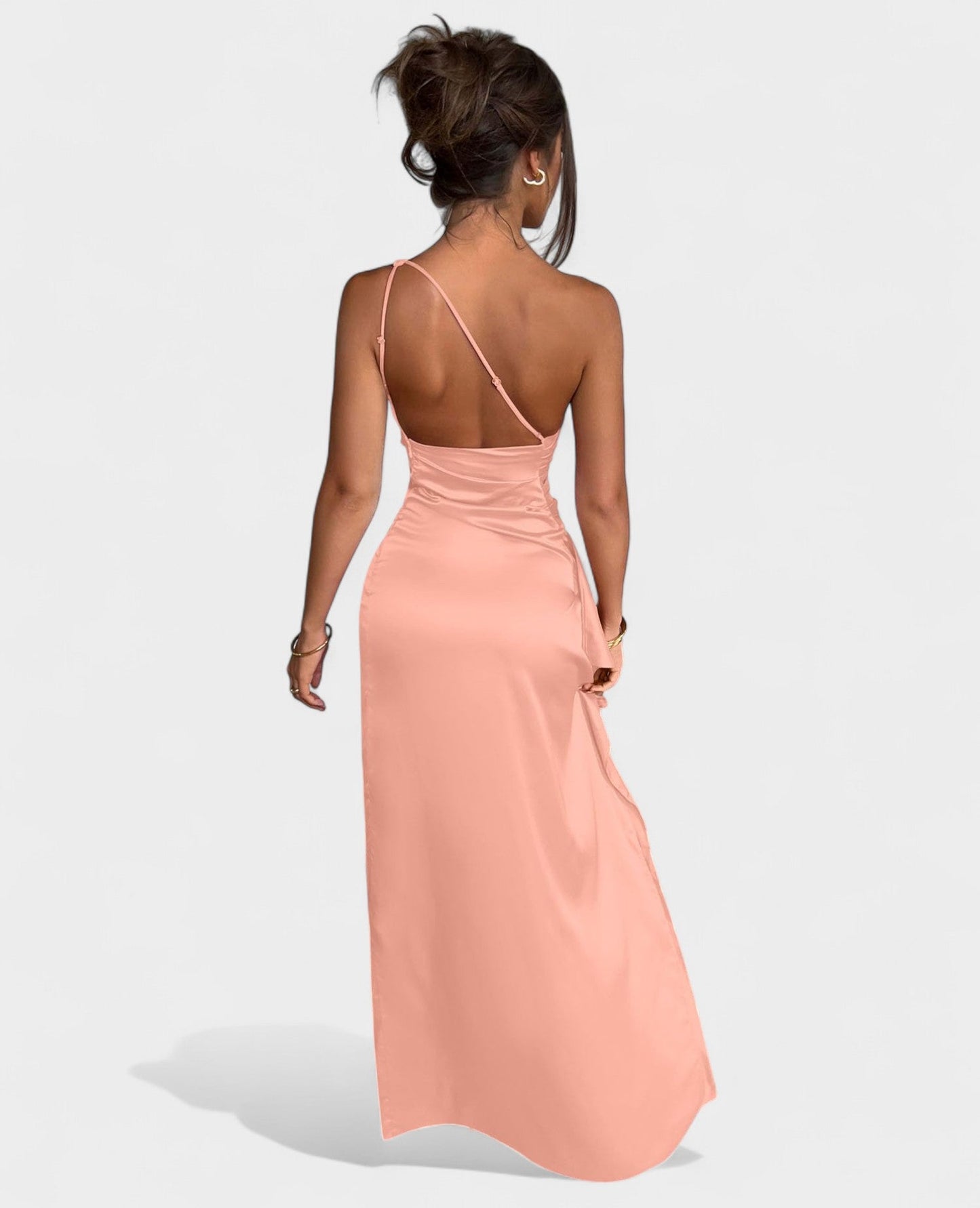 Amara | One - Shoulder Draped Maxi Dress - Lora Toronto