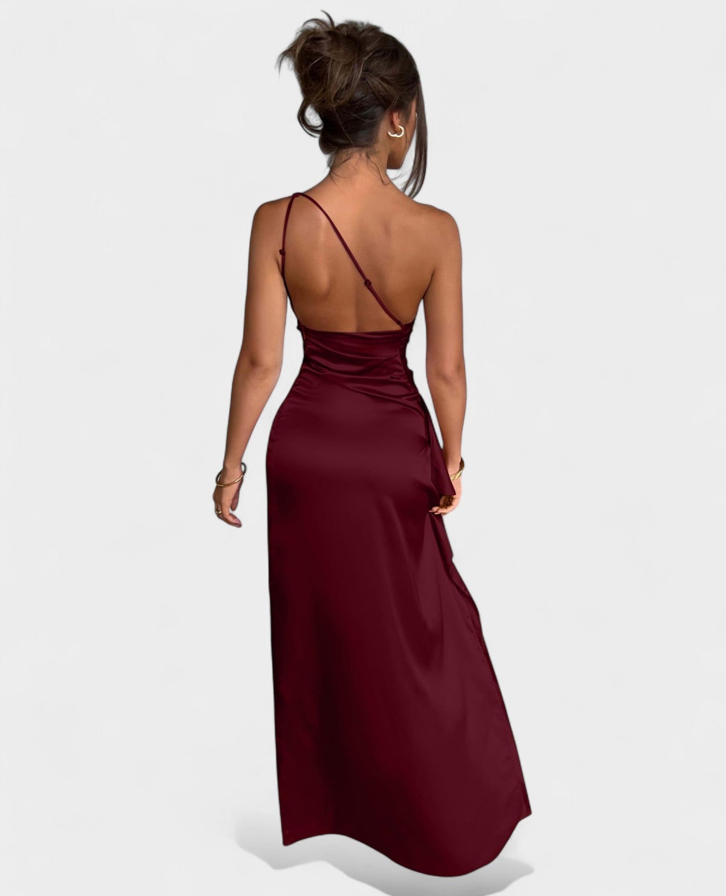 Amara | One - Shoulder Draped Maxi Dress - Lora Toronto