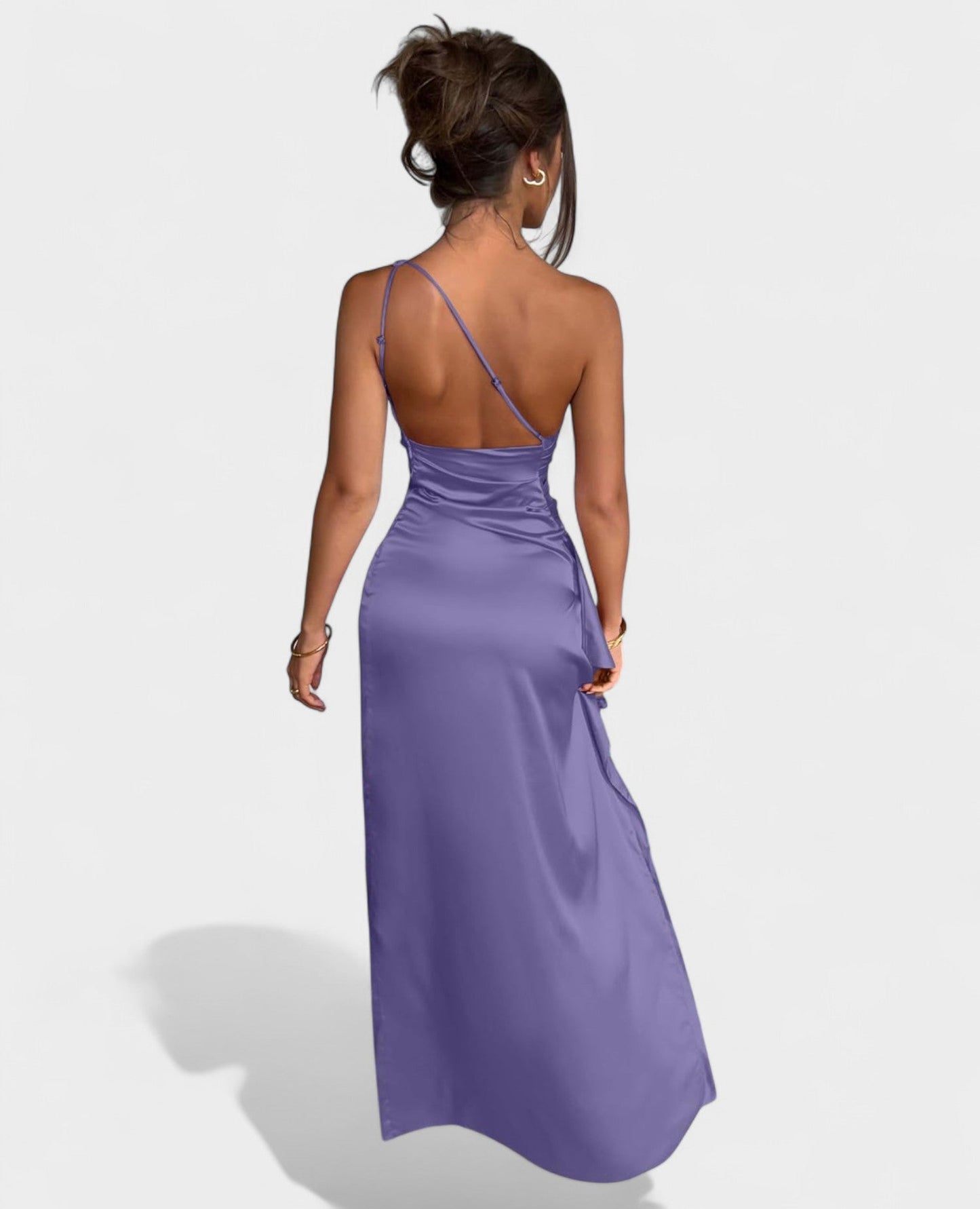 Amara | One - Shoulder Draped Maxi Dress - Lora Toronto