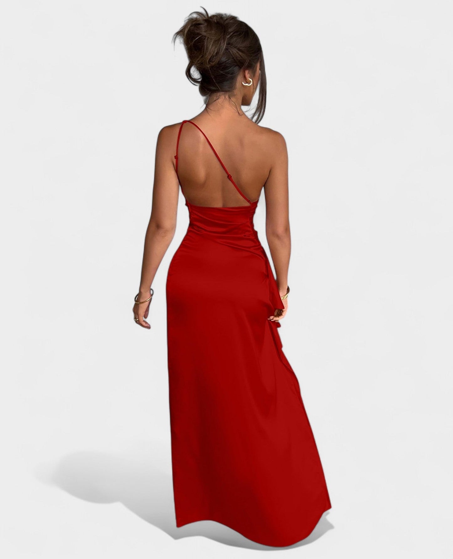 Amara | One - Shoulder Draped Maxi Dress - Lora Toronto