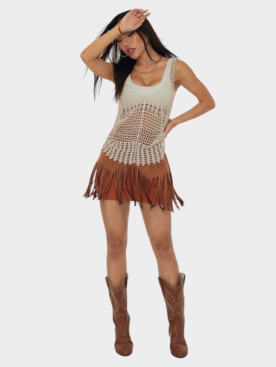 Amélie | Tassel - Detail Woven Skirt - Lora Toronto