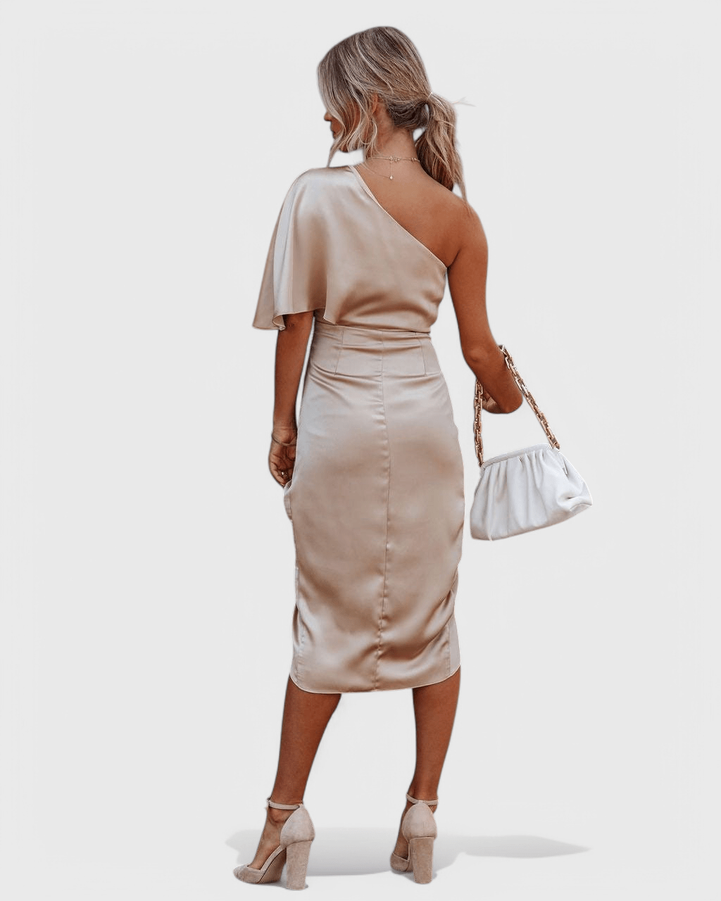 Anais | Elegant Silky Satin Dress - Lora Toronto