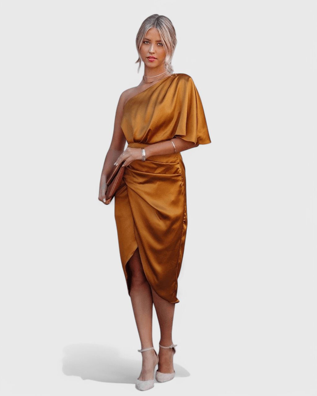 Anais | Elegant Silky Satin Dress - Lora Toronto