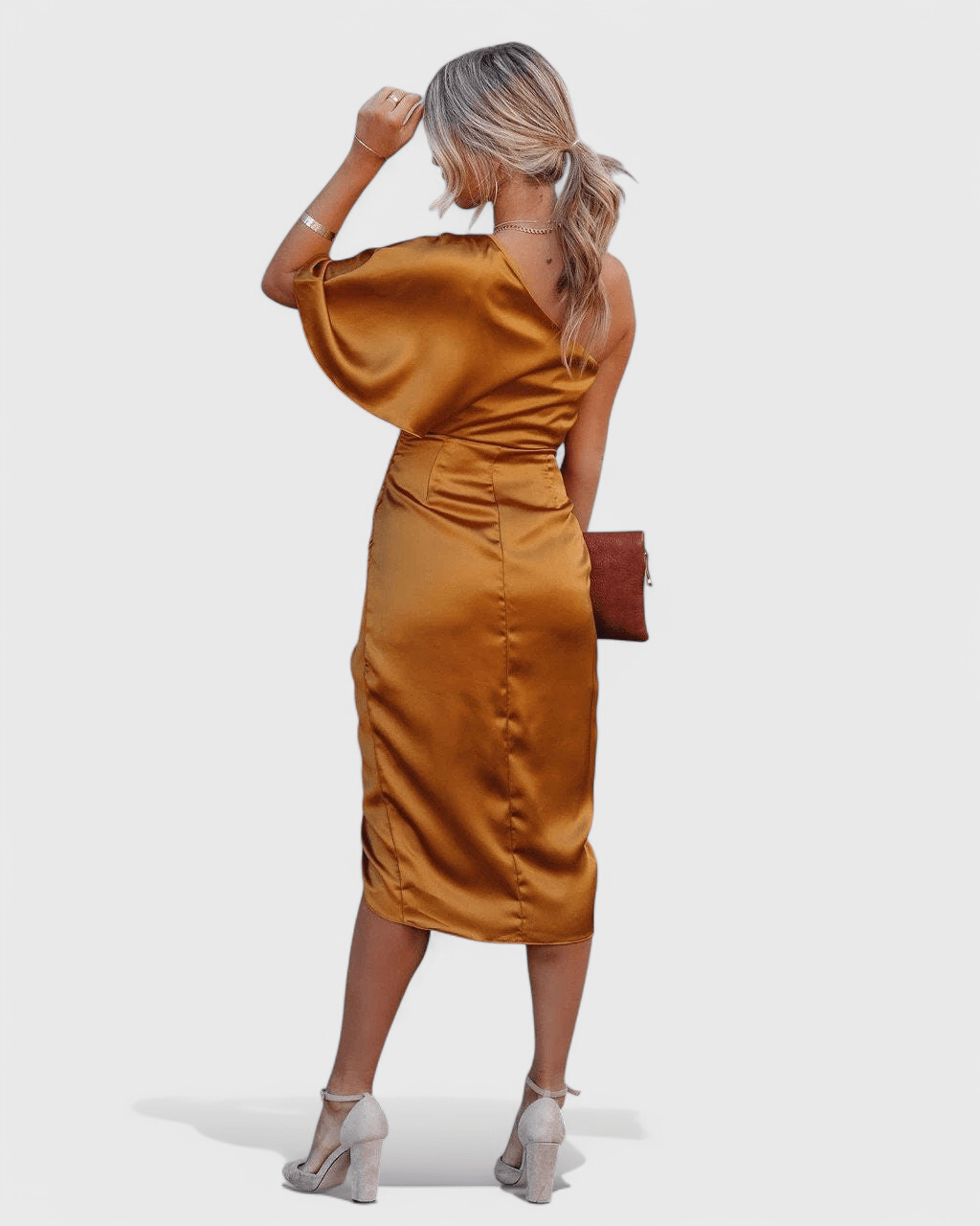 Anais | Elegant Silky Satin Dress - Lora Toronto