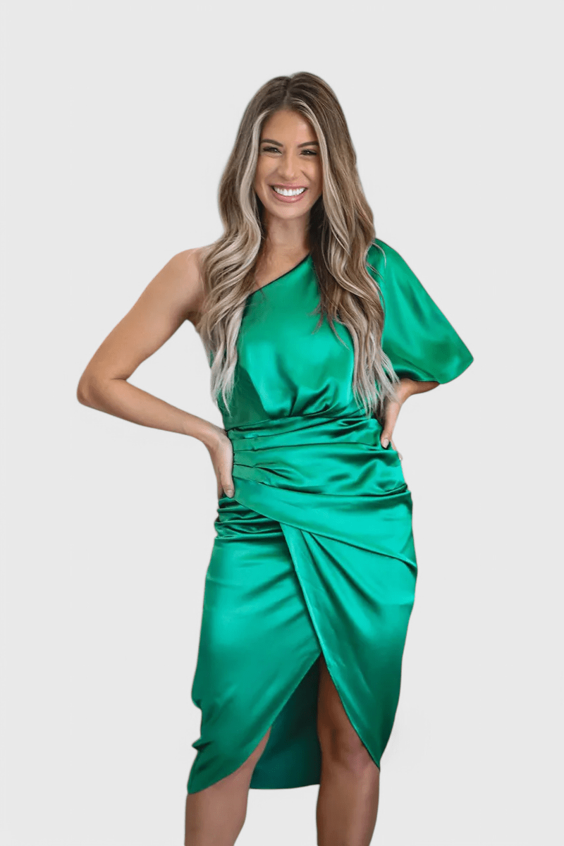 Anais | Elegant Silky Satin Dress - Lora Toronto