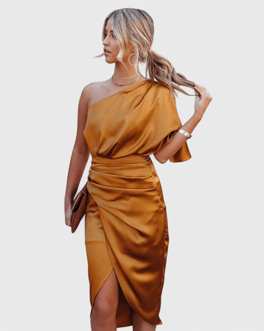 Anais | Elegant Silky Satin Dress - Lora Toronto