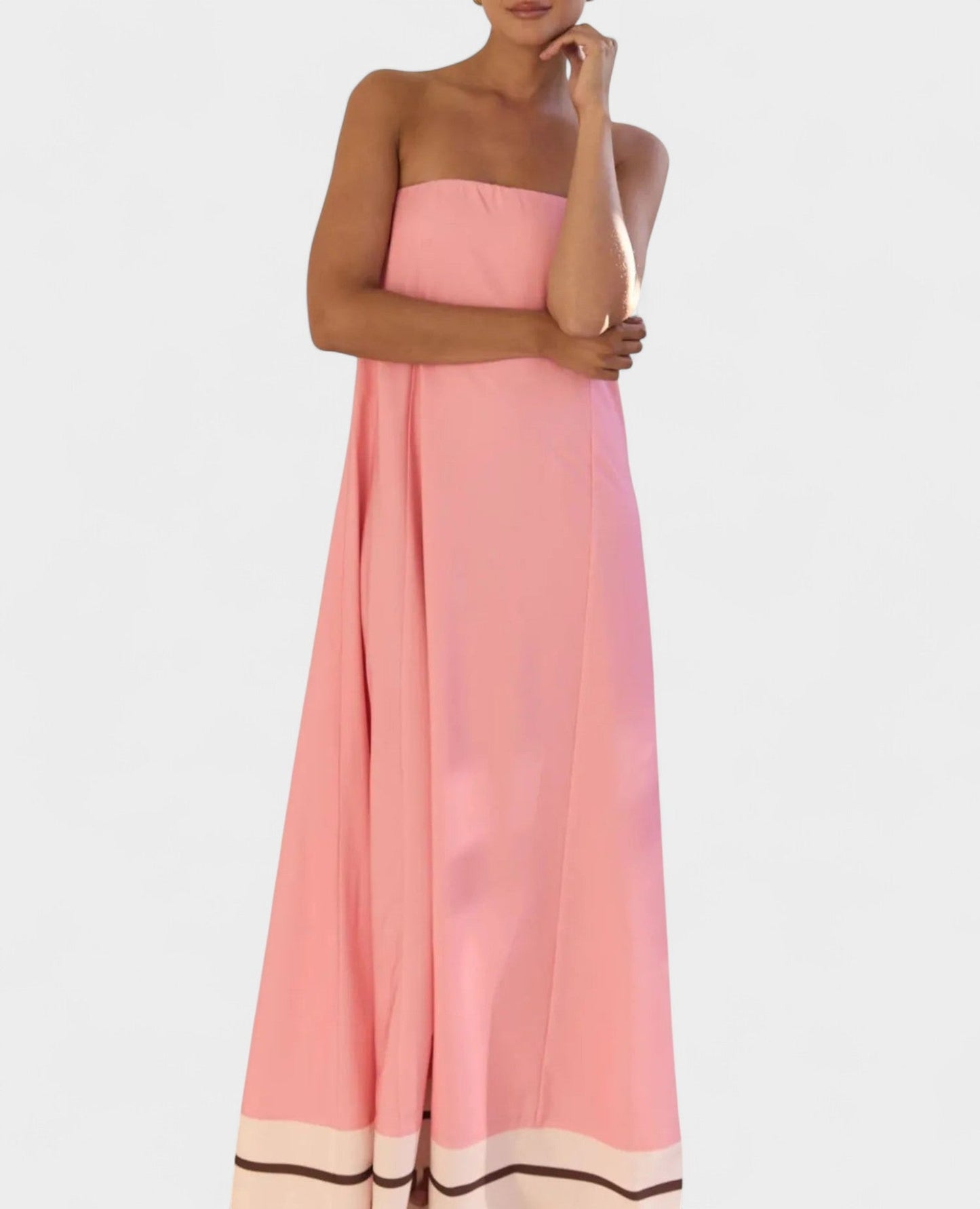 Aria | Geometric Off - Shoulder Maxi Dress - Lora Toronto