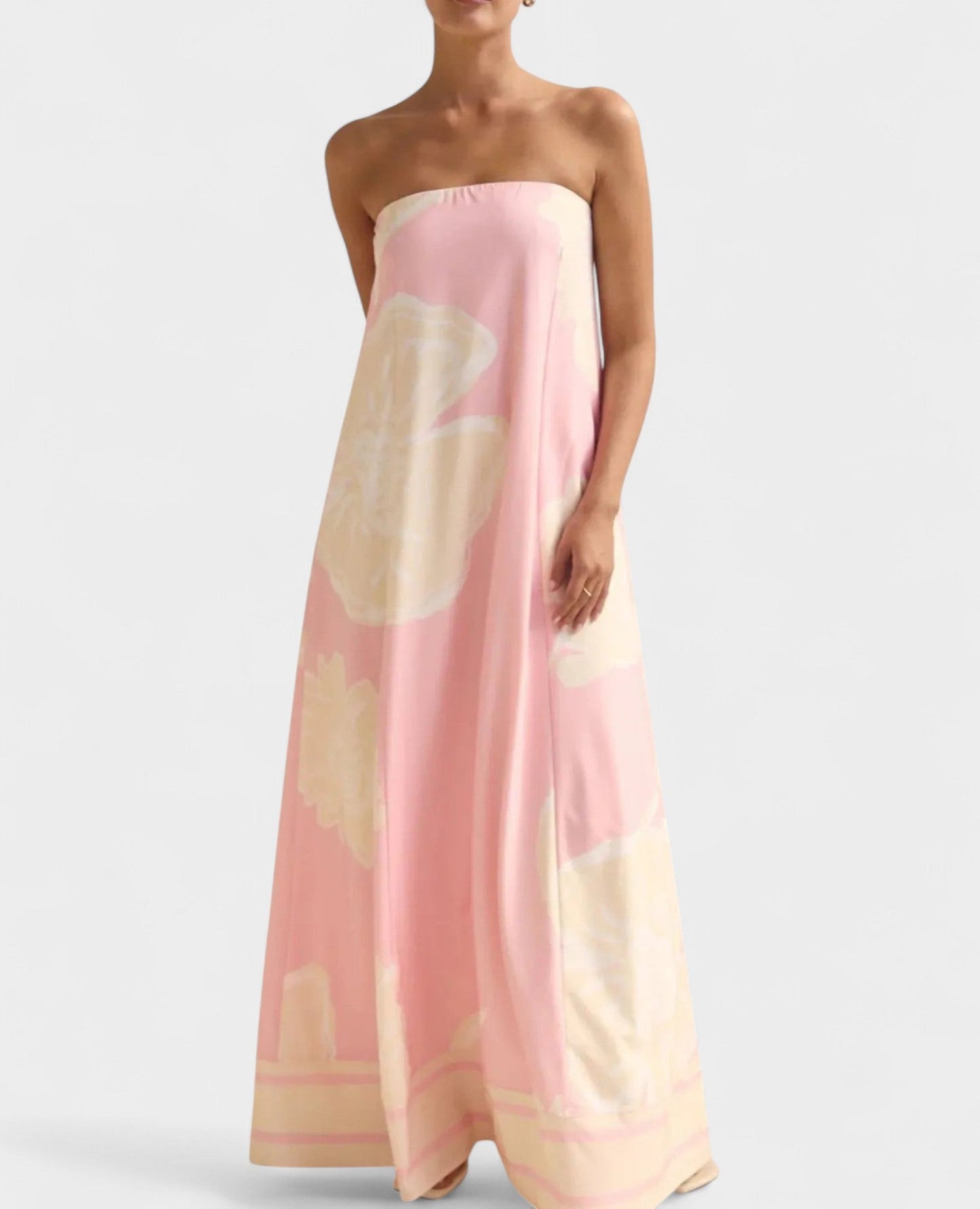 Aria | Geometric Off - Shoulder Maxi Dress - Lora Toronto