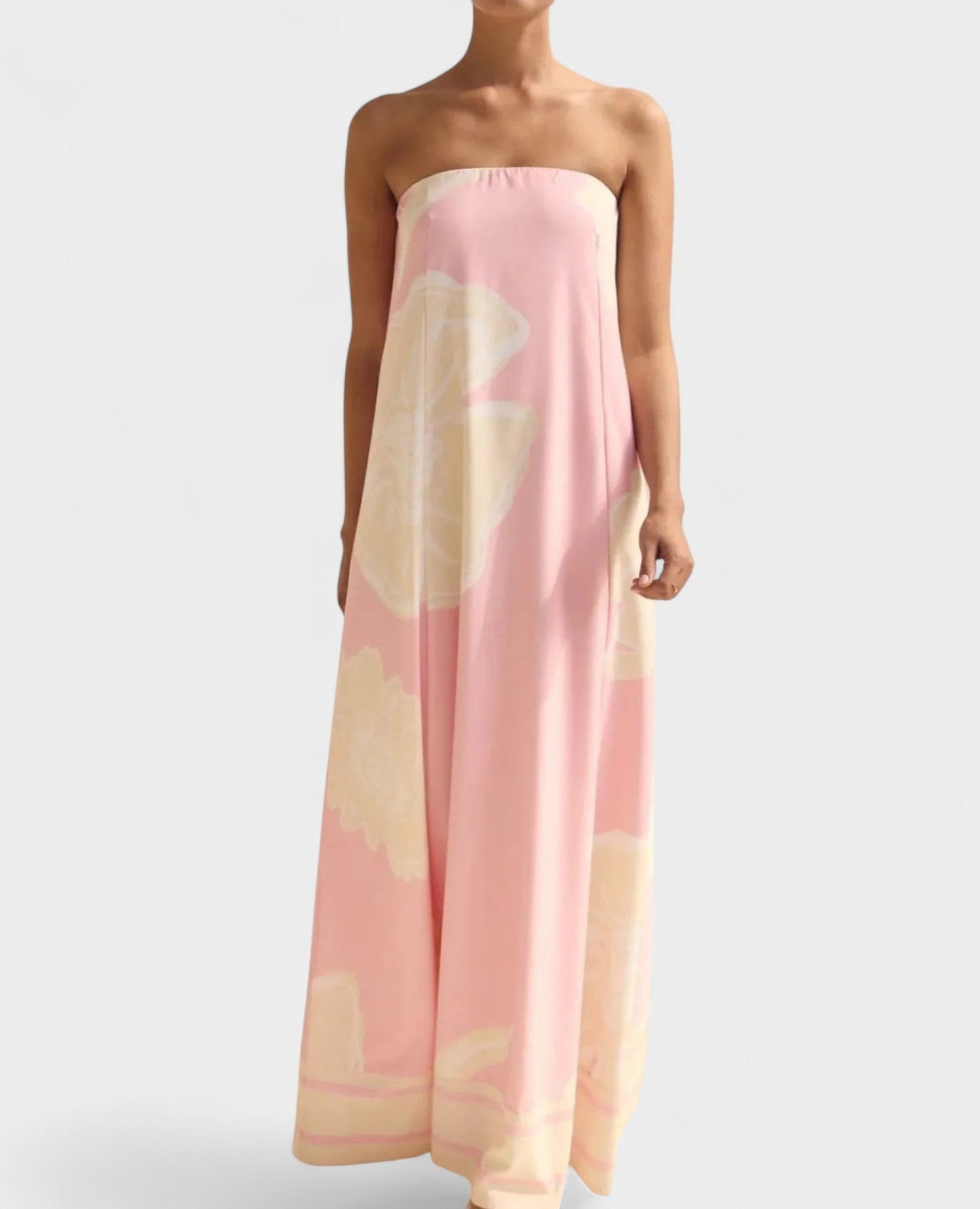 Aria | Geometric Off - Shoulder Maxi Dress - Lora Toronto