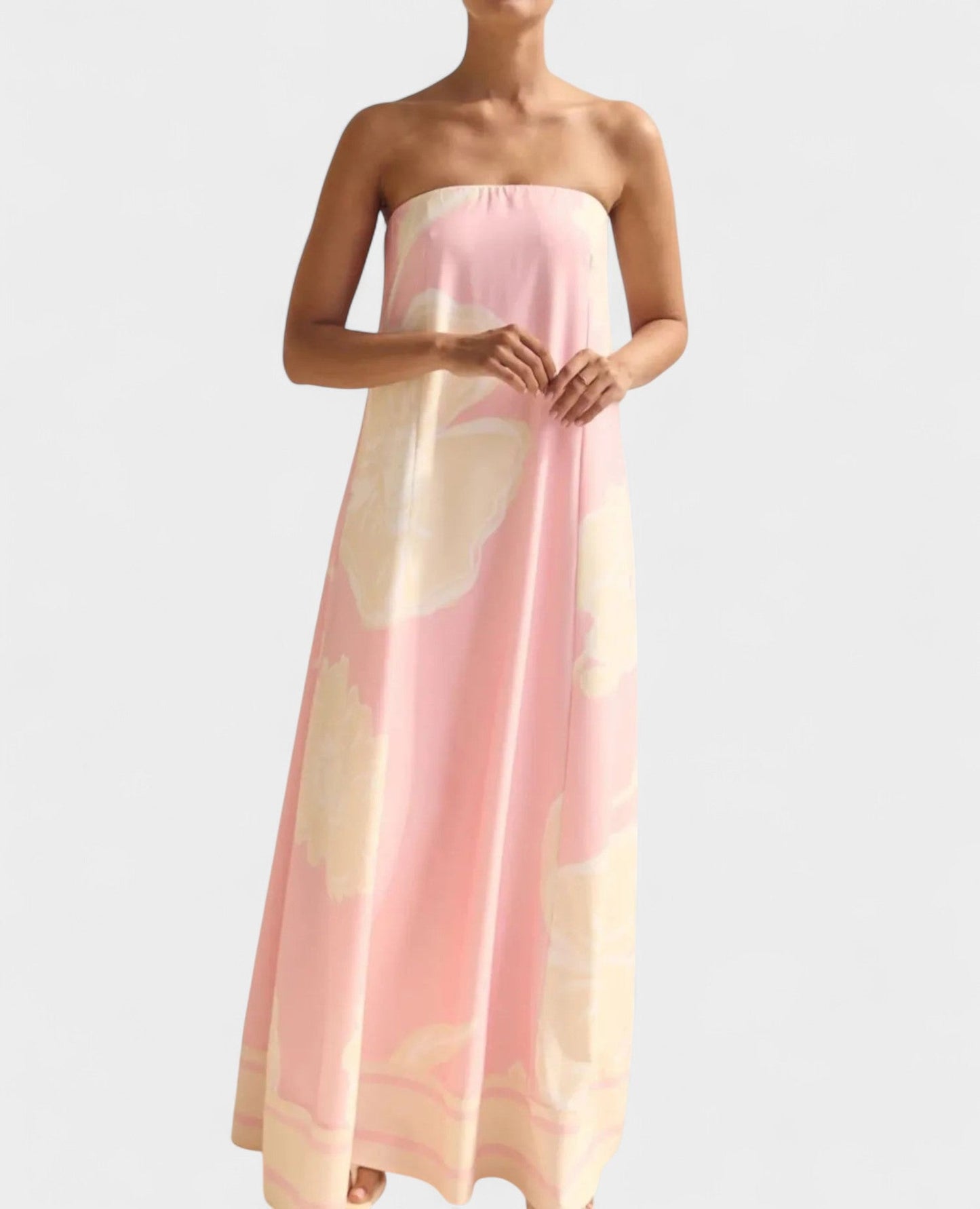 Aria | Geometric Off - Shoulder Maxi Dress - Lora Toronto