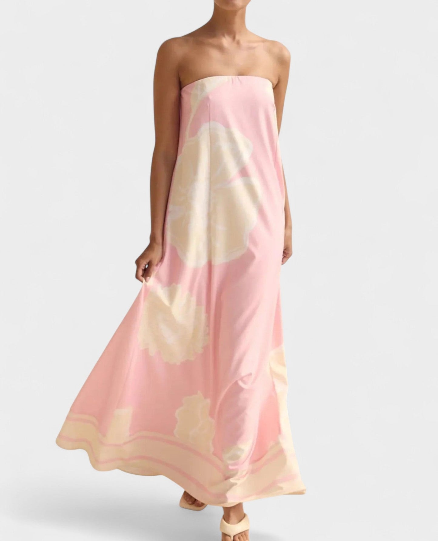 Aria | Geometric Off - Shoulder Maxi Dress - Lora Toronto