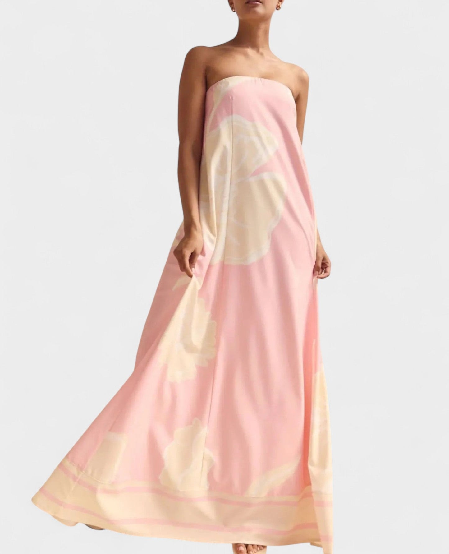 Aria | Geometric Off - Shoulder Maxi Dress - Lora Toronto