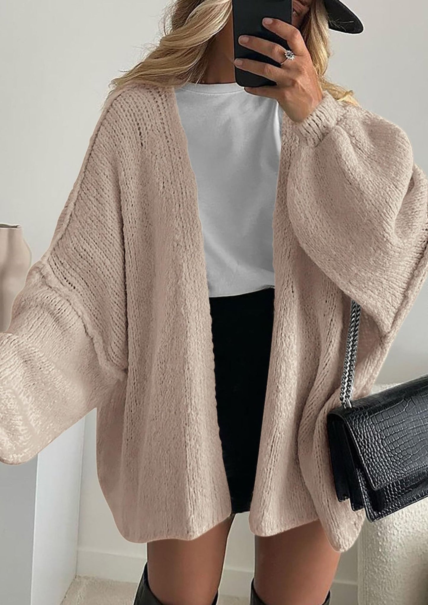 Aria | Oversized Knit Cardigan Sweater - Lora Toronto
