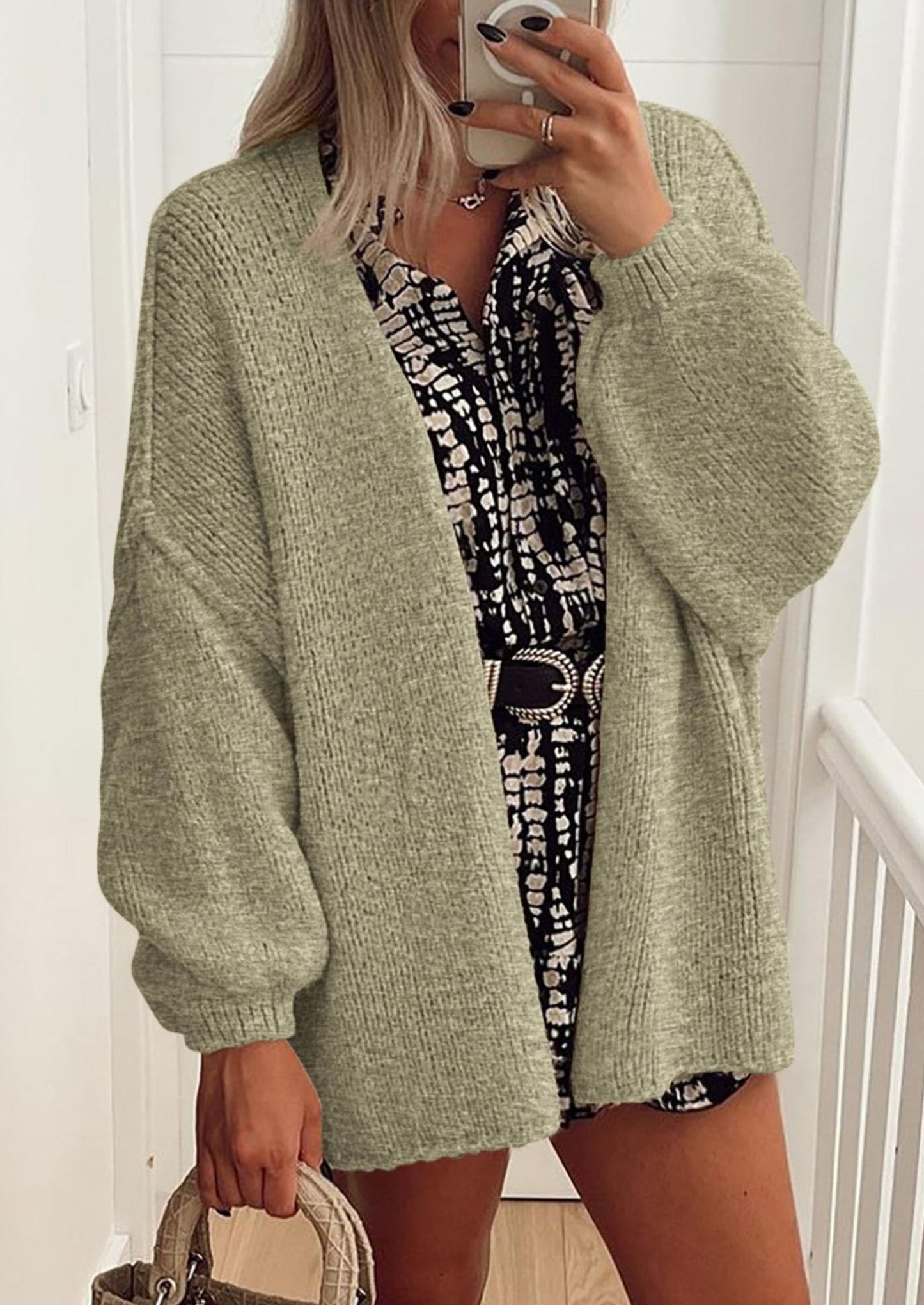 Aria | Oversized Knit Cardigan Sweater - Lora Toronto