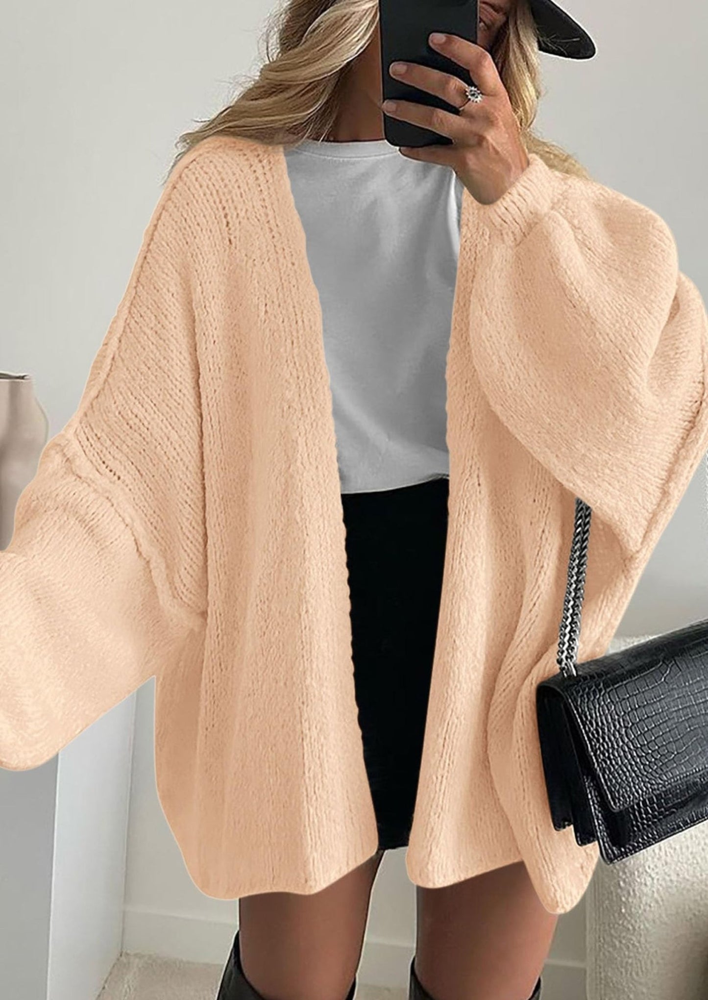 Aria | Oversized Knit Cardigan Sweater - Lora Toronto