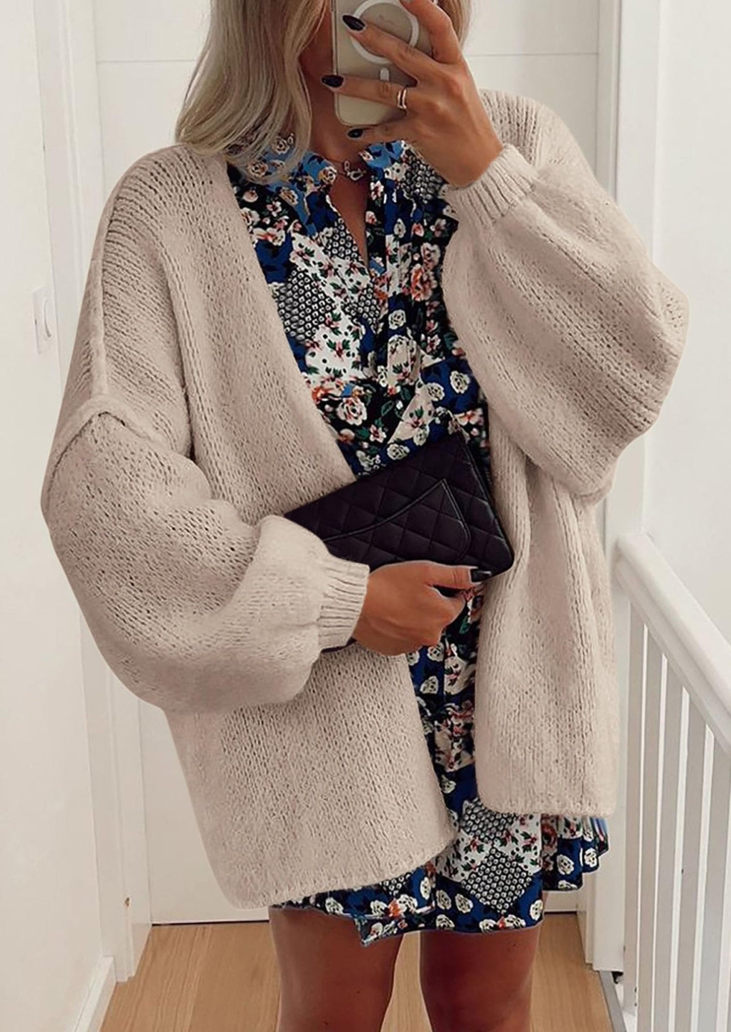 Aria | Oversized Knit Cardigan Sweater - Lora Toronto