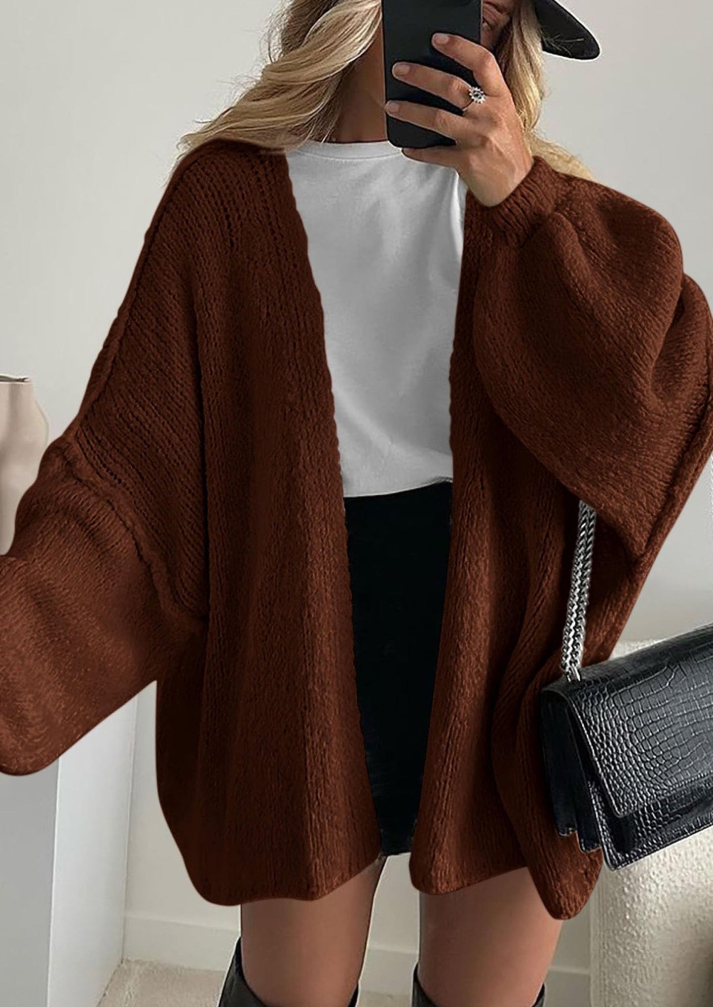 Aria | Oversized Knit Cardigan Sweater - Lora Toronto