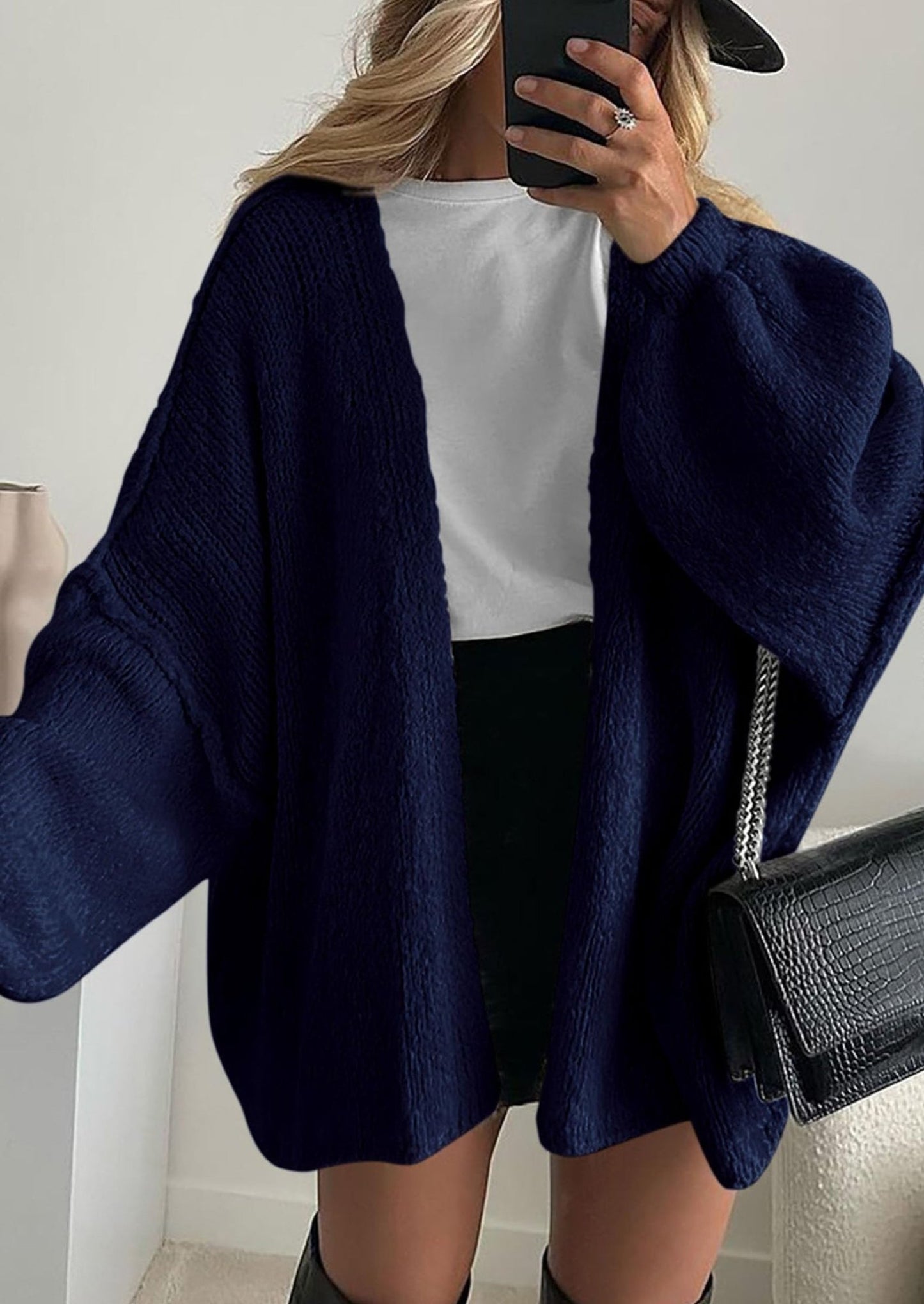 Aria | Oversized Knit Cardigan Sweater - Lora Toronto