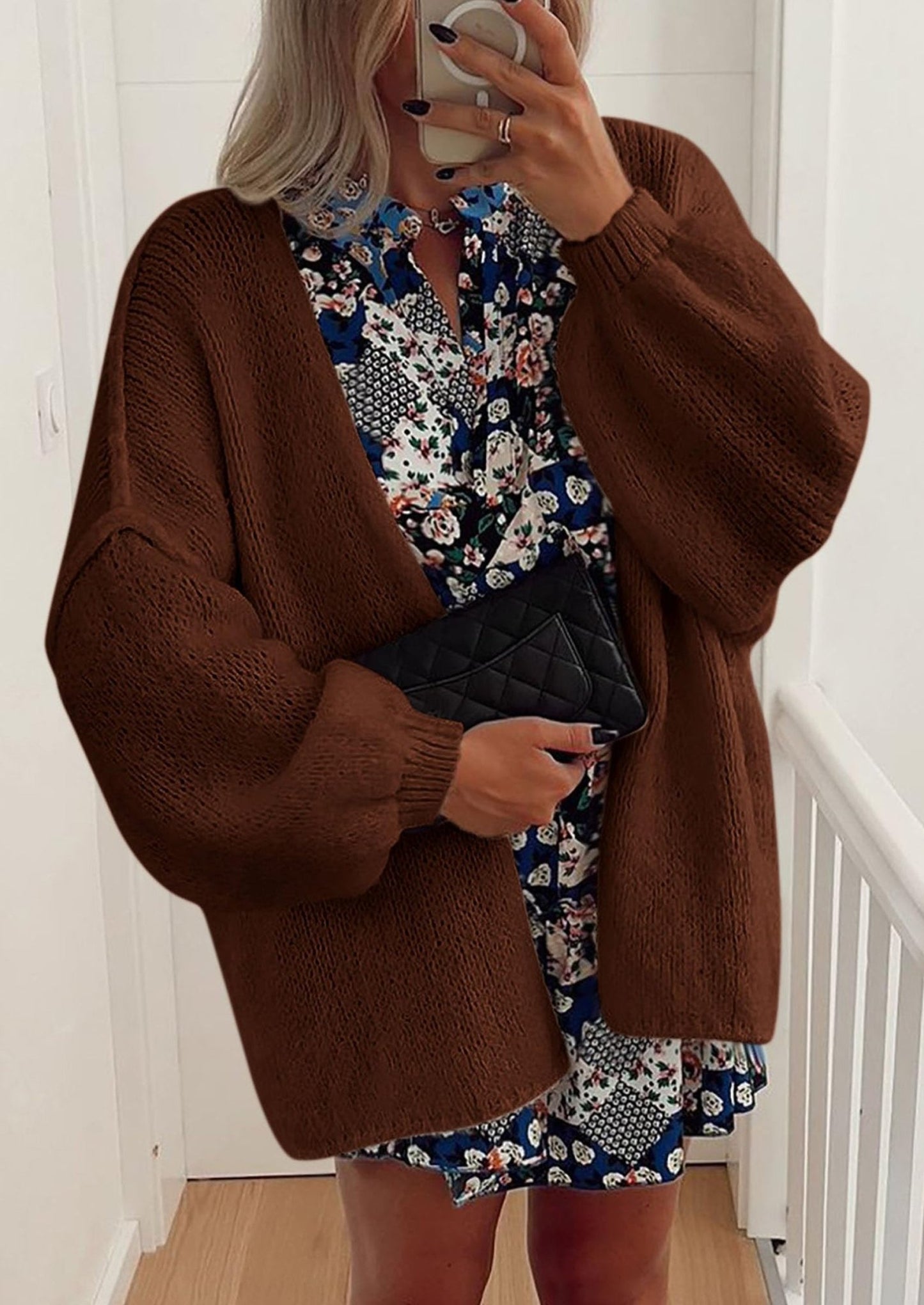 Aria | Oversized Knit Cardigan Sweater - Lora Toronto