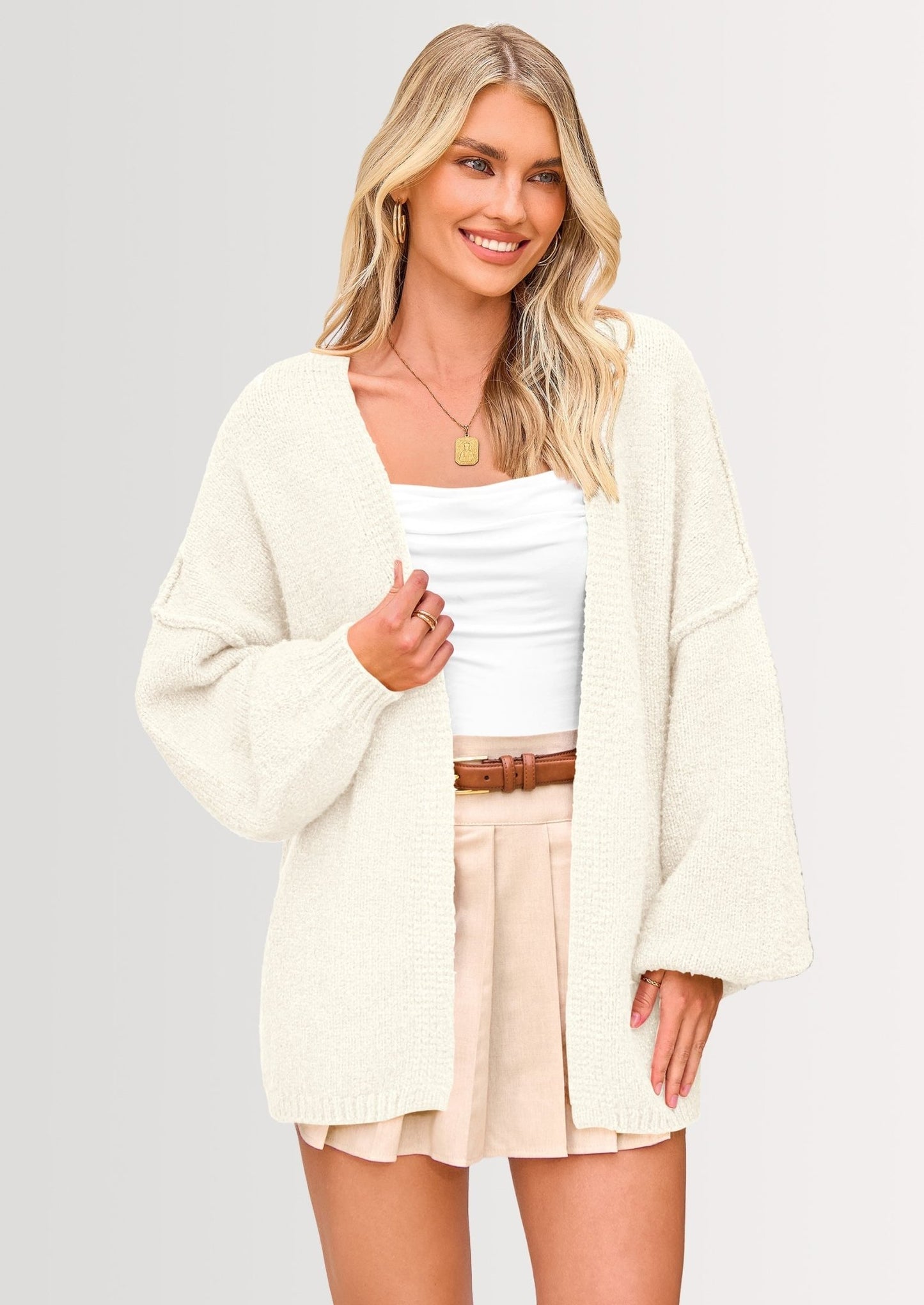 Aria | Oversized Knit Cardigan Sweater - Lora Toronto