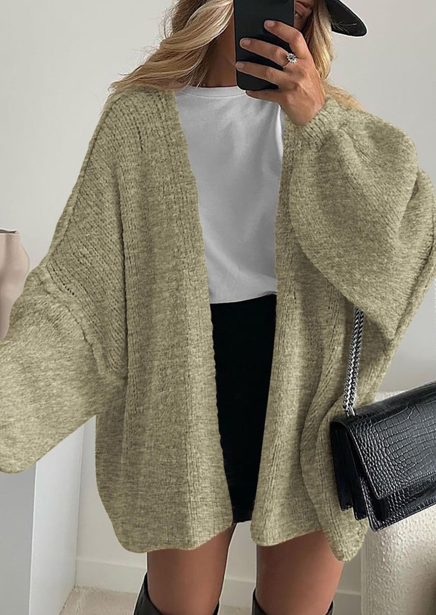 Aria | Oversized Knit Cardigan Sweater - Lora Toronto