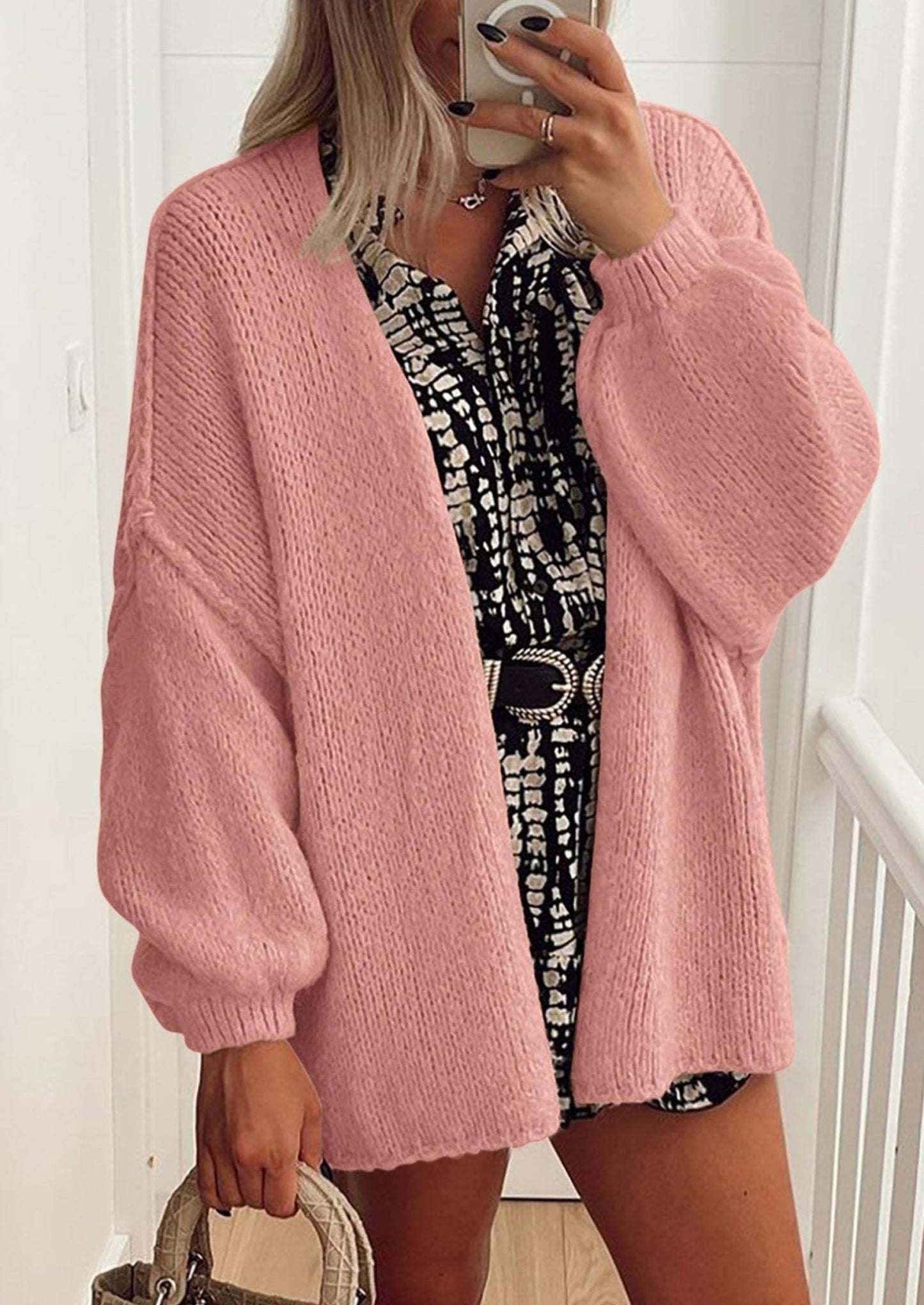 Aria | Oversized Knit Cardigan Sweater - Lora Toronto