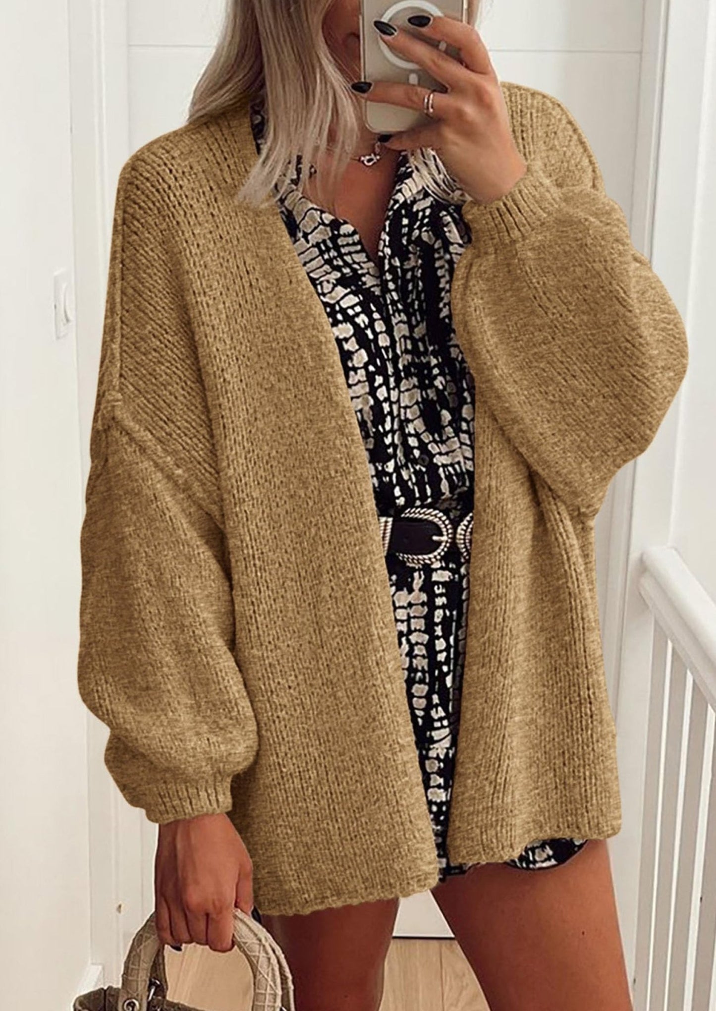 Aria | Oversized Knit Cardigan Sweater - Lora Toronto