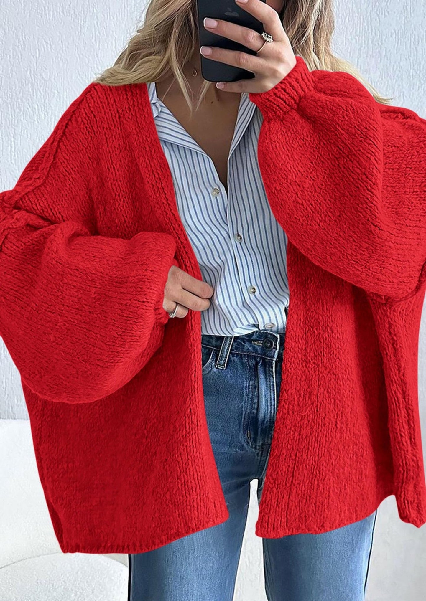 Aria | Oversized Knit Cardigan Sweater - Lora Toronto