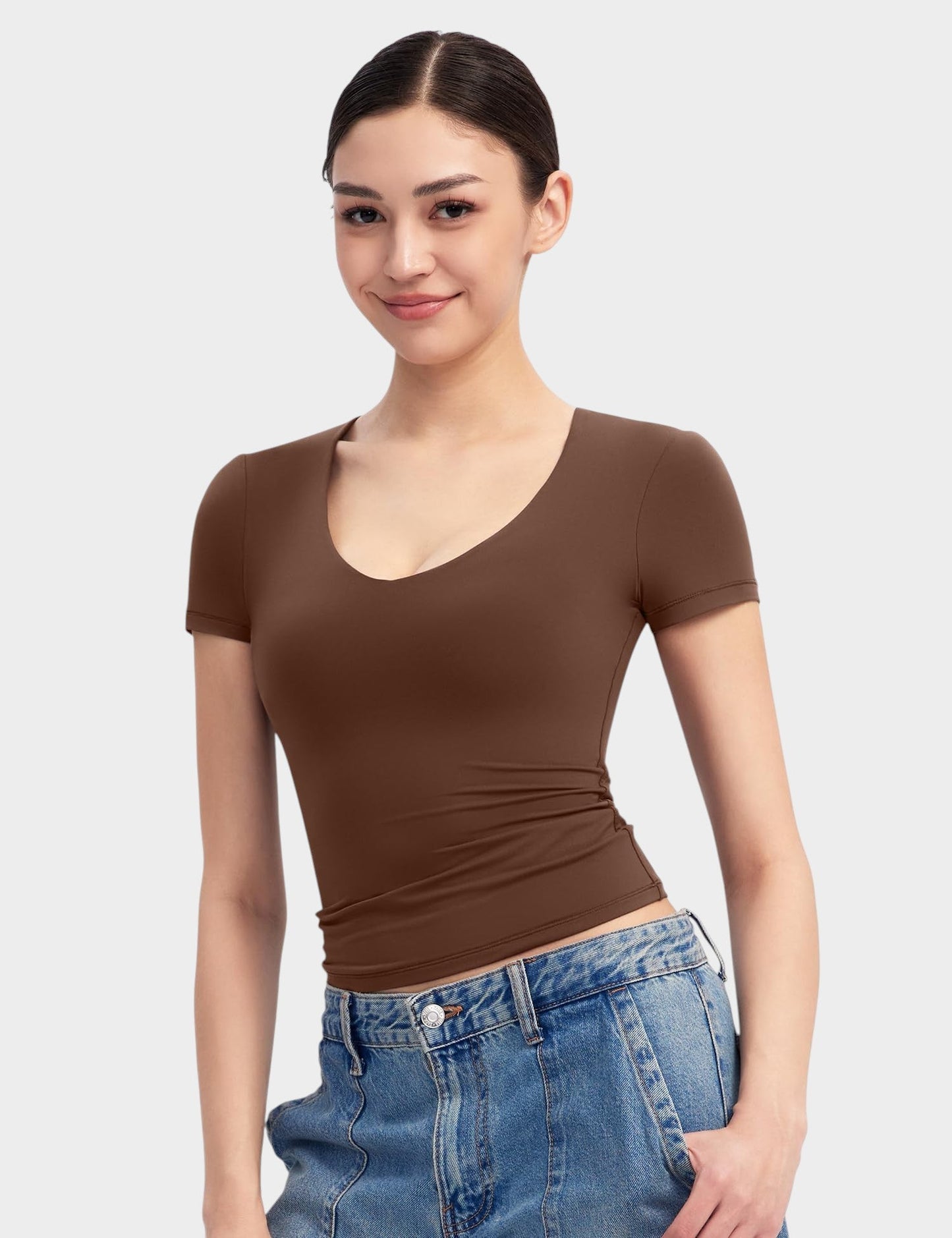 Aria | Second - Skin V - Neck Top - Lora Toronto