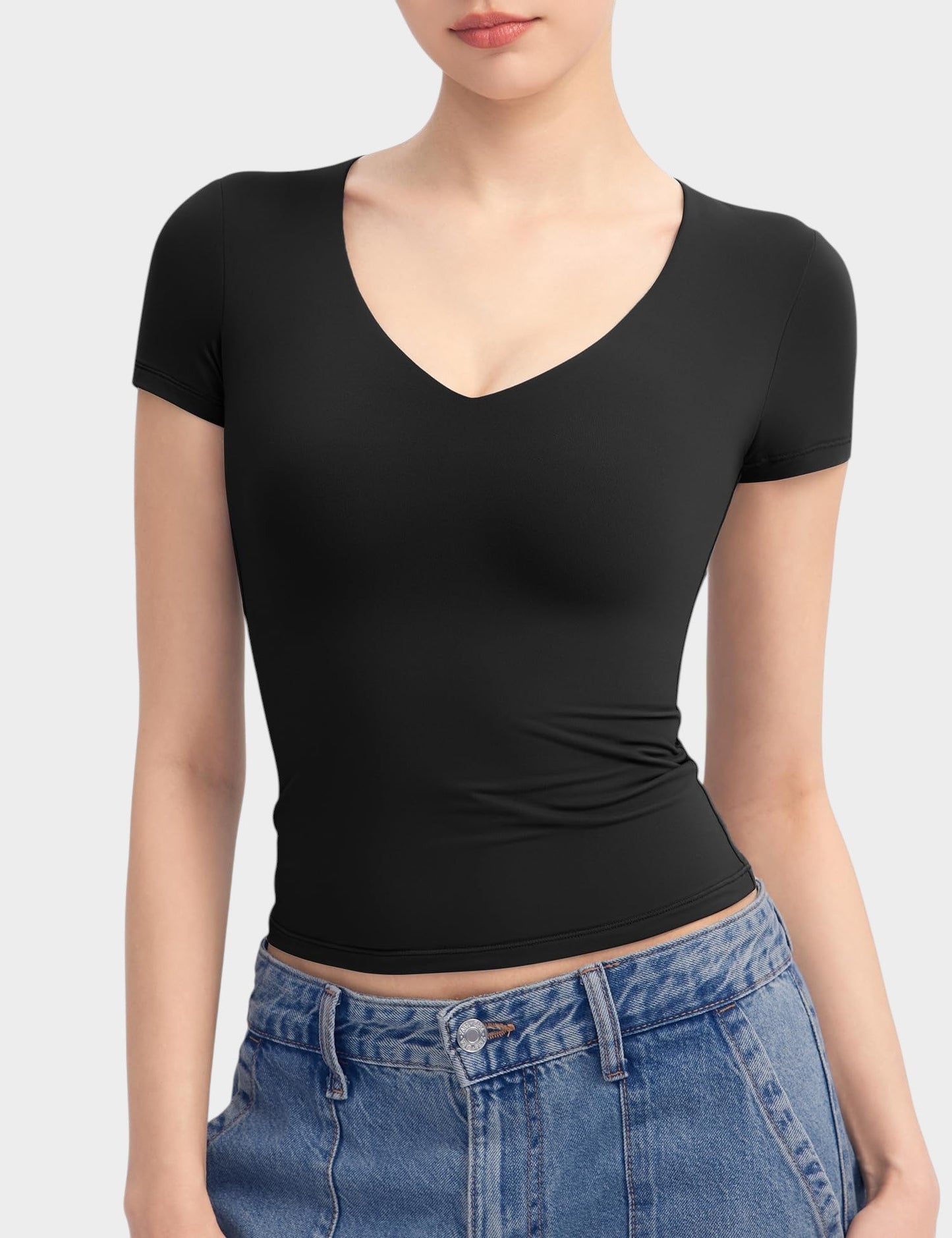 Aria | Second - Skin V - Neck Top - Lora Toronto