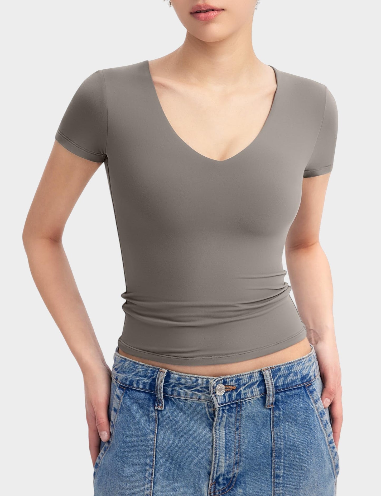 Aria | Second - Skin V - Neck Top - Lora Toronto
