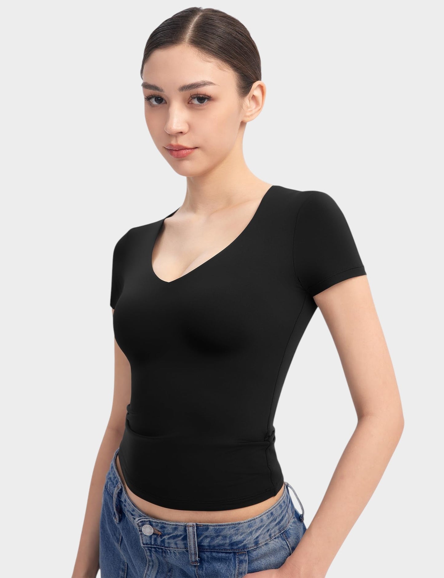 Aria | Second - Skin V - Neck Top - Lora Toronto