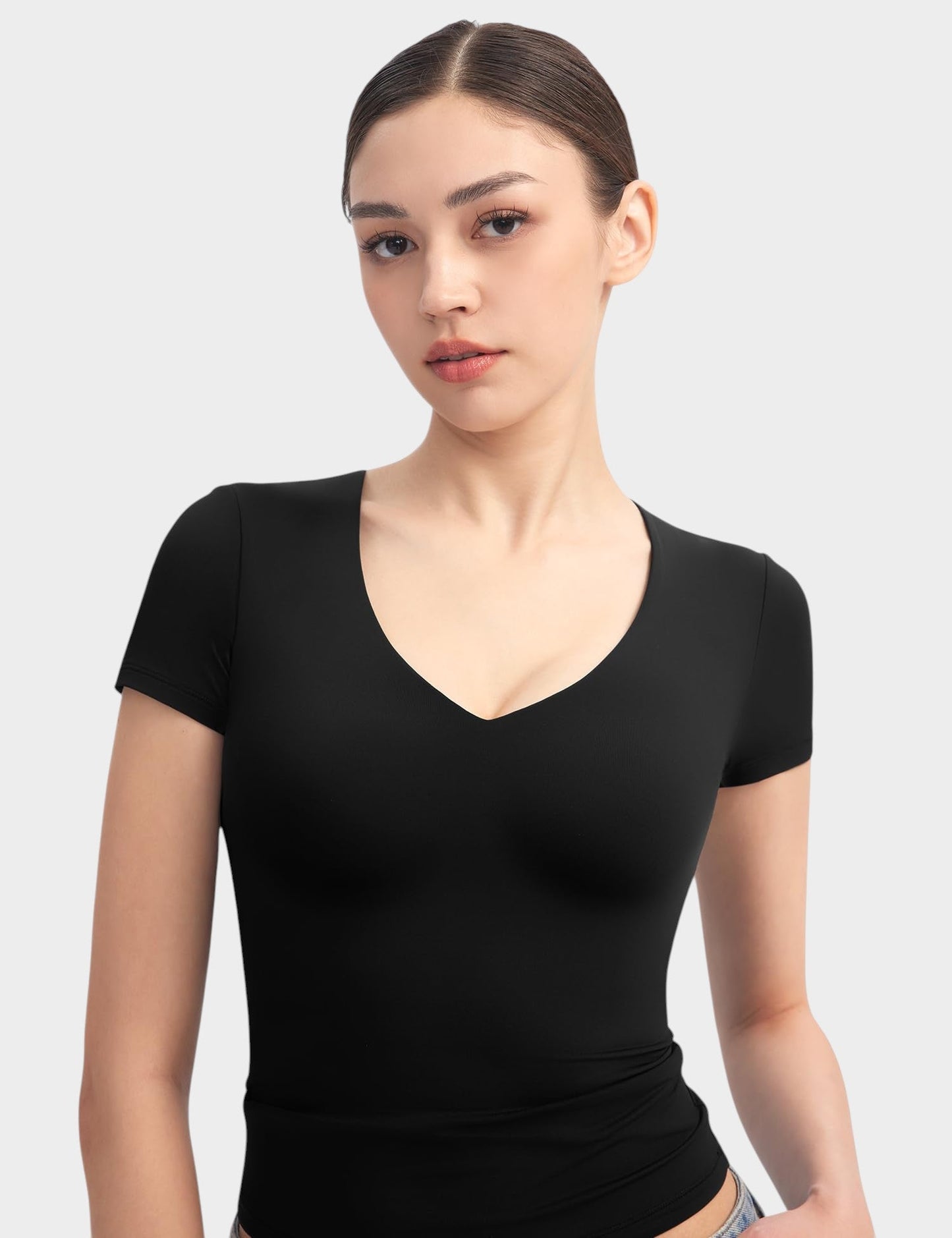 Aria | Second - Skin V - Neck Top - Lora Toronto