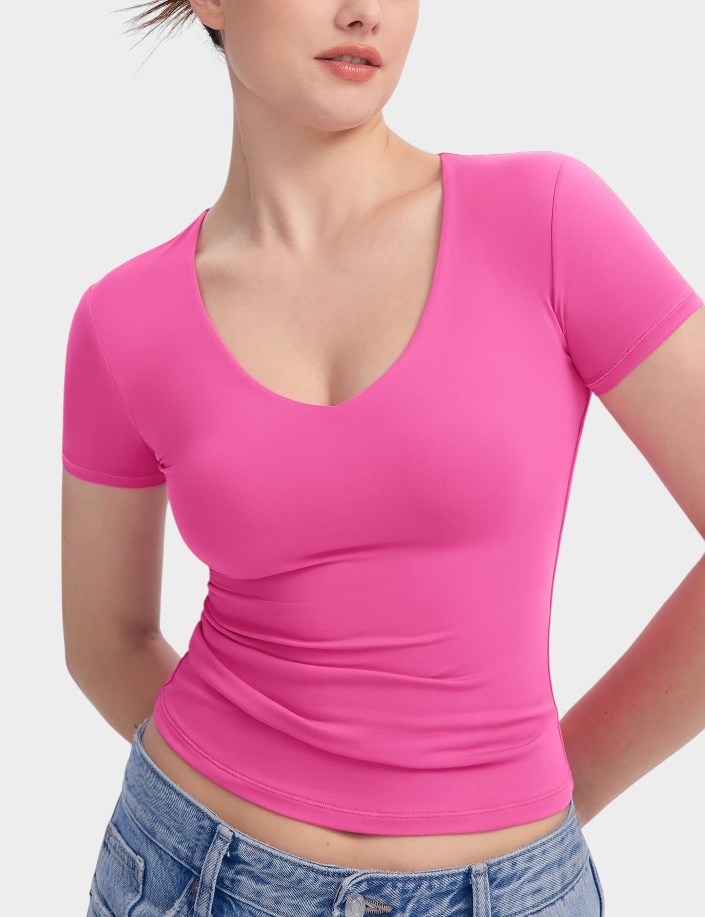 Aria | Second - Skin V - Neck Top - Lora Toronto