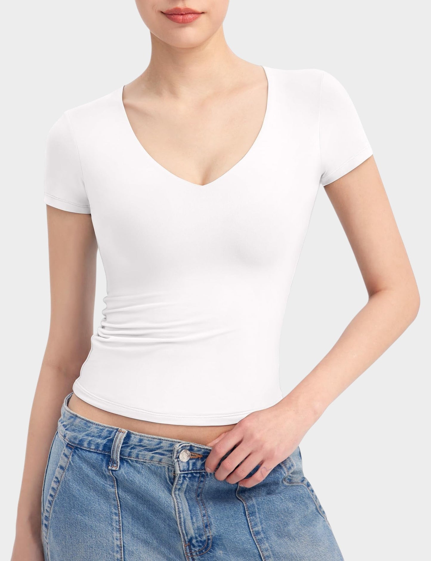Aria | Second - Skin V - Neck Top - Lora Toronto