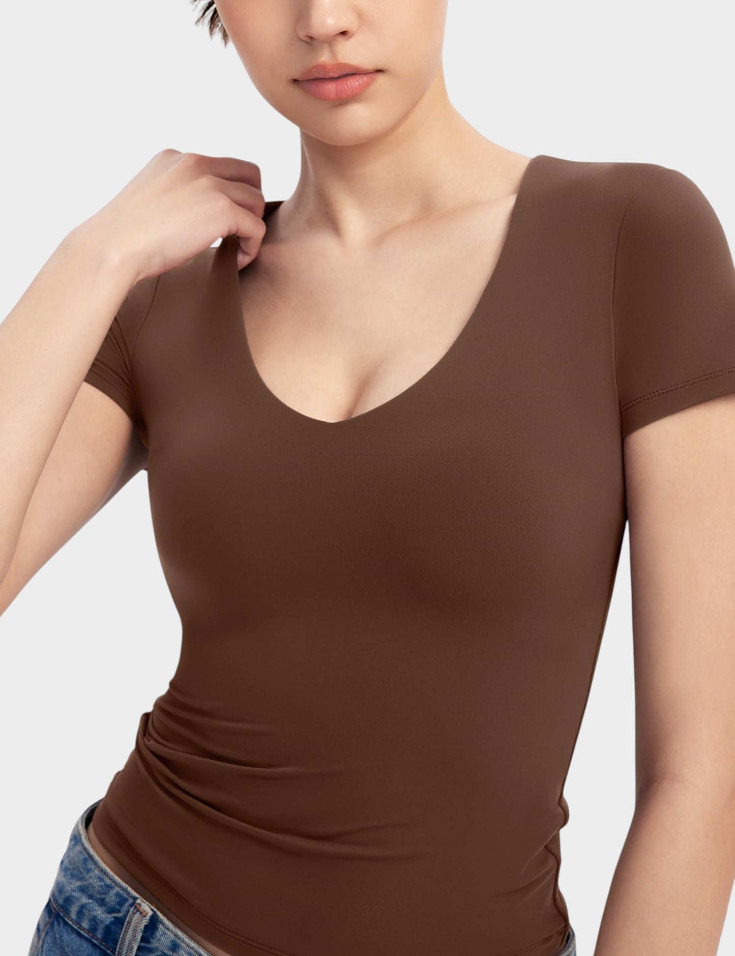 Aria | Second - Skin V - Neck Top - Lora Toronto