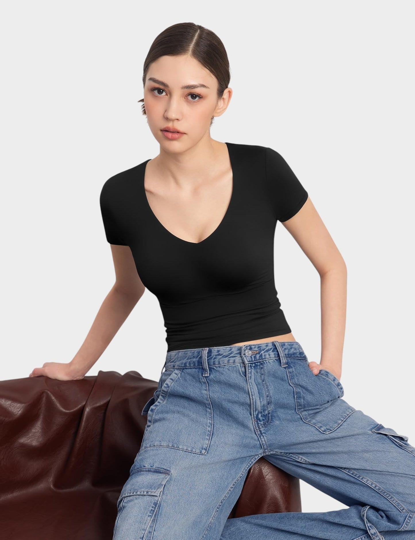 Aria | Second - Skin V - Neck Top - Lora Toronto
