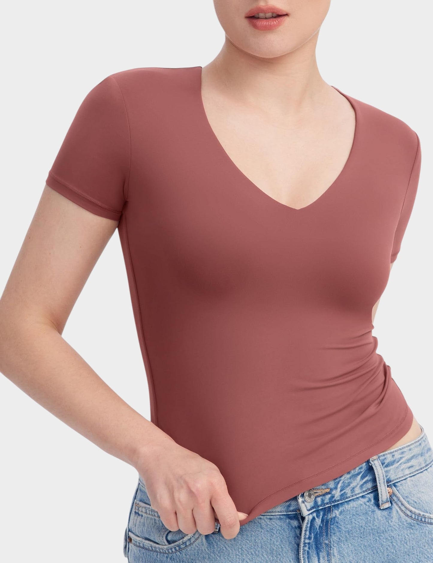 Aria | Second - Skin V - Neck Top - Lora Toronto