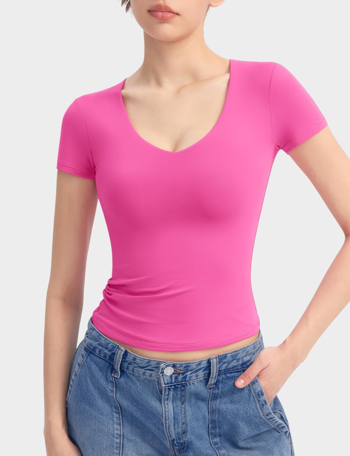 Aria | Second - Skin V - Neck Top - Lora Toronto