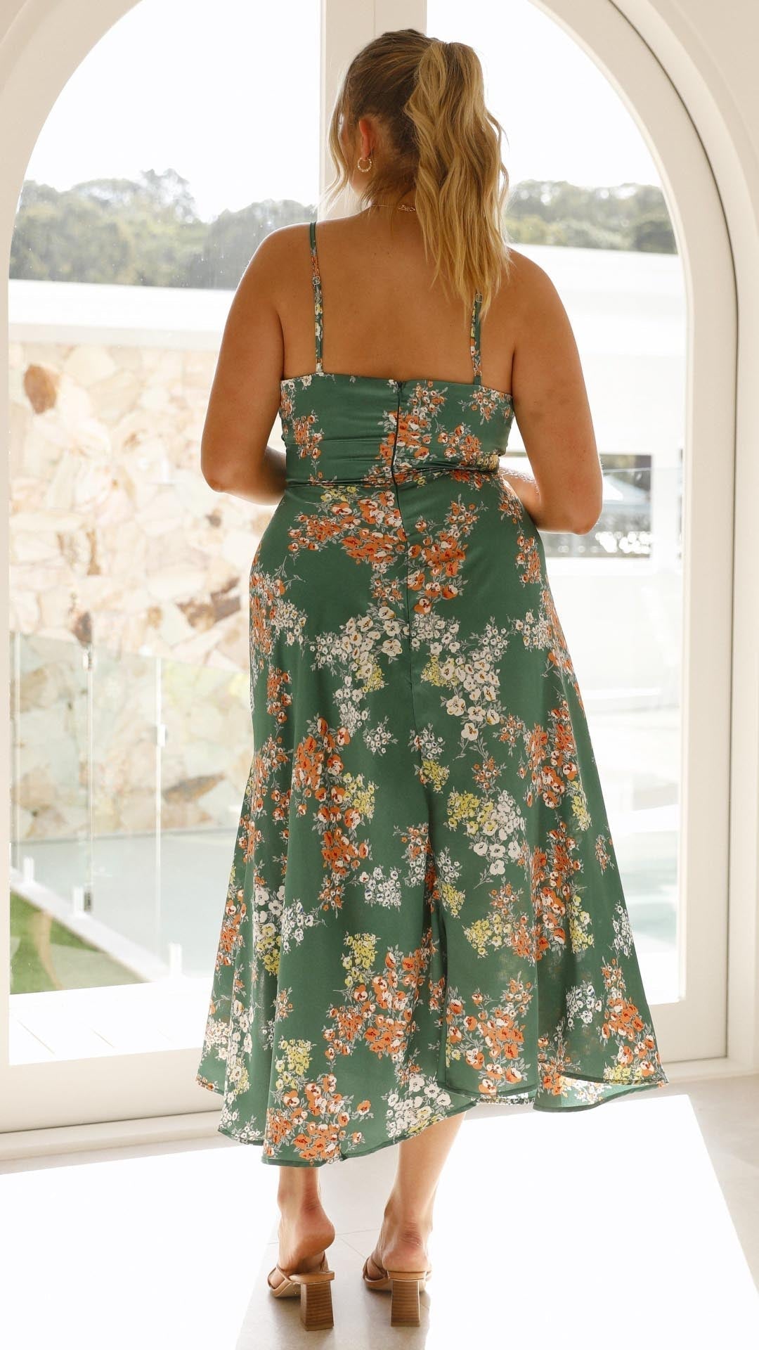Aurora | Floral Midi Dress - Lora Toronto